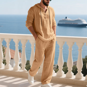 Desert Aura Linen Hooded Co-ord Set