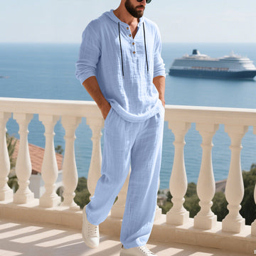 Frostveil Linen Hooded Co-ord Set