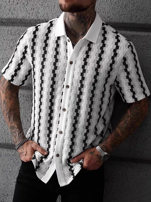 Monochrome Pulse Weave Shirt