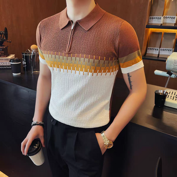 Terrano Textured Zip Polo