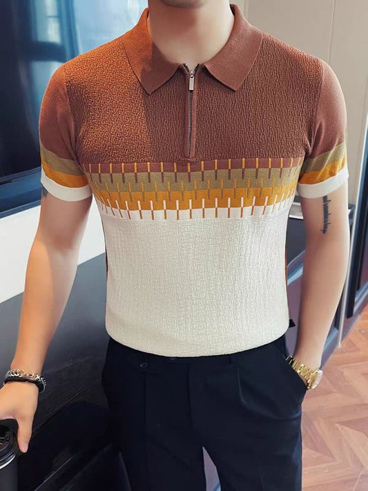 Terrano Textured Zip Polo