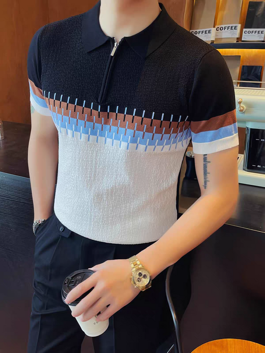 Montero Textured Zip Polo