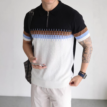 Montero Textured Zip Polo