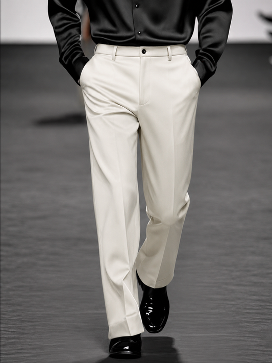 Obsidian Glide Luxe Tailored Trousers