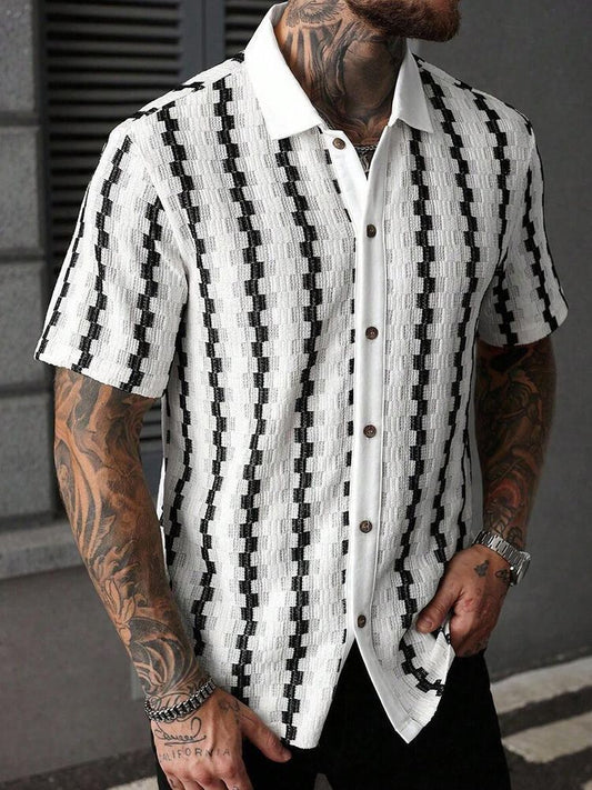 Monochrome Pulse Weave Shirt