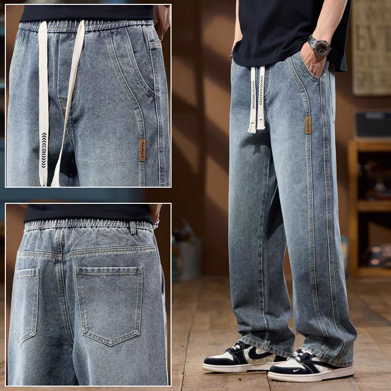Midnight Drift Relaxed Denim Trousers